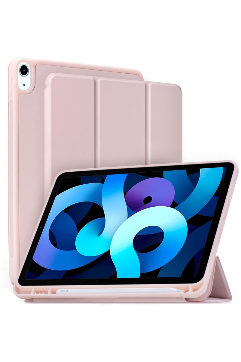 Protective Case for iPad Air 4th Generation 10.9-inch (2020), Auto Sleep/Wake, Stand Design, Rose Gold