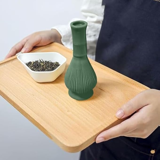 wisfunlly Matcha Whisk SetMatcha WhiskReusable Pp Resin Matcha Whisk Tea Whisk Dishwasher Safe Matcha Stirrer Matcha Green Tea Powder For Matcha Green Tea With Whisk Holder Green - Image 4
