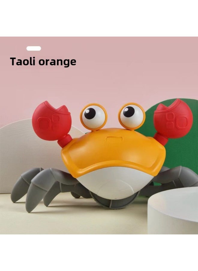 Children's Automatic Induction Crab 1 A 2 Year Old Boy And Girl Baby Baby Simulation Crawling Electric Toys-Color:Orange Induction Escape Crab-battery ]  - Image 1