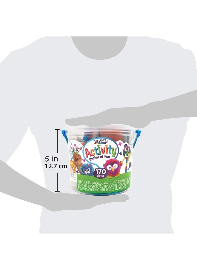 ArtSkills ArtSkills Activity Bucket, Arts and Crafts Supplies, Assorted Colors and Shapes, 170 Count  - Image 1