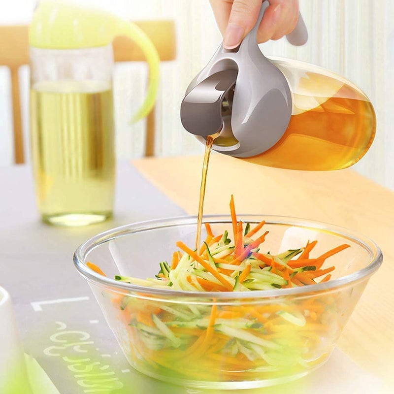 Cazuela Oil and Vinegar Dispenser Set Glass Oil Bottles with No Drip Spout 600ml Olive Oil Bottle Ideal Kitchen Oil Dispenser for Kitchen Cooking - Image 2