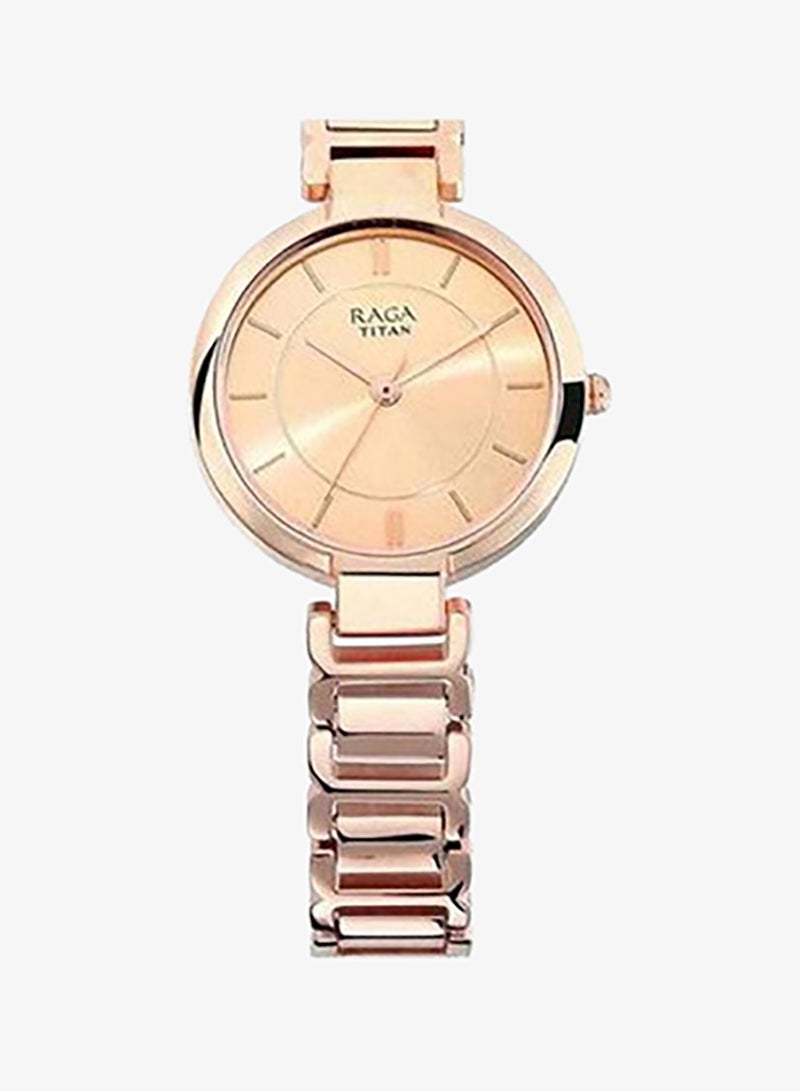Titan Raga Viva Quartz Analog Rose Gold Dial Rose Gold Metal Strap Watch for Women - NT2608WM01 - Image 1