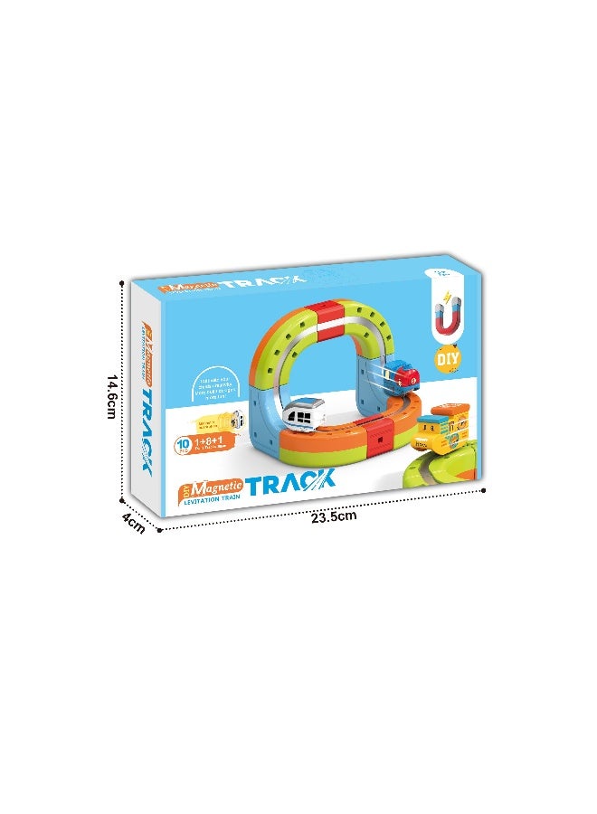 Magni Mates 10-Piece DIY Magnetic Levitation Track Set – Anti-Gravity Maglev Train Toy with Rechargeable Battery & USB Charger – 3D Loop Coaster Building Kit for Kids Ages 3+ - Image 3