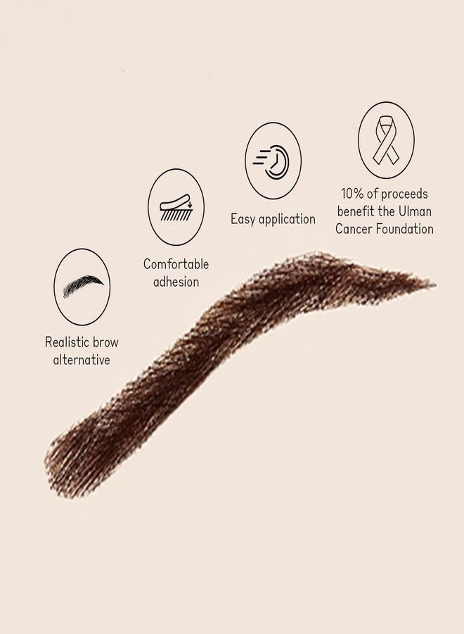 Volition Beauty Mission Brows, Dark Brown - Eyebrow Wigs Made of Responsibly-Sourced Human Hair - Long-Lasting, Realistic False Eyebrow Alternative with Easy Application - Image 2