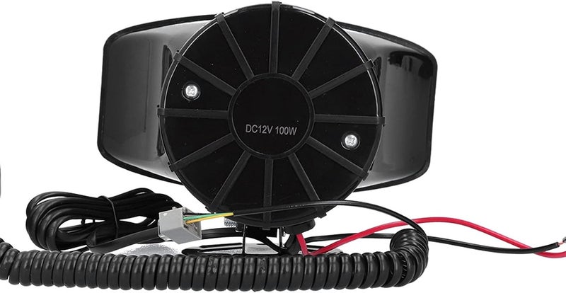 12V 100W 120dB Car Siren and PA Microphone System, 7 Sound Emergency Warning Alarm for Car Truck RV Boat and 12V Vehicles, Rugged Metal and ABS Construction, Installation Kit - Image 4
