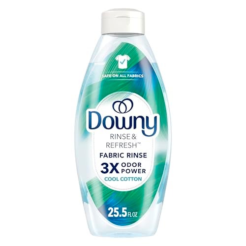 Downy Liquid Rinse & Refresh Fabric Rinse, Cool Cotton Scent, 25.5 Ounce, Clear - Image 1