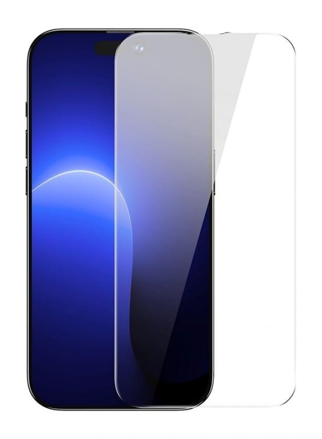 Baseus 0.3Mm Privacy Protection All-Tempered-Glass Screen Protector For Ip 14 Pro (Pack Of 2 With Easystick Film Application Tool And 2 Cleaning Kits), Clear - Image 1