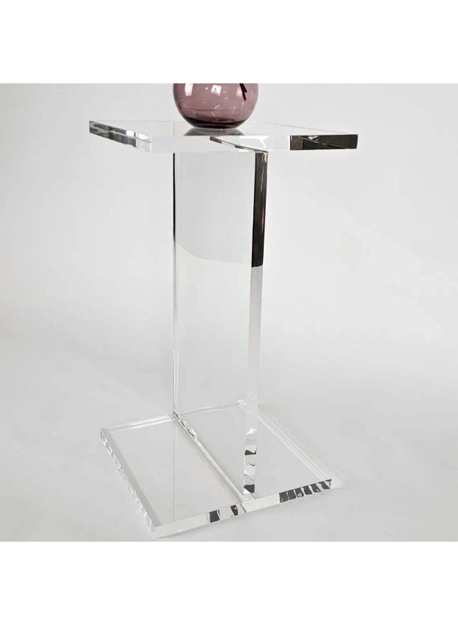 Horoof Home Horoof Home® Premium Clear Acrylic Side Table – Modern Minimalist End Table for Living Room, Bedroom & Office (56×30×30 cm), SL460 - Image 2