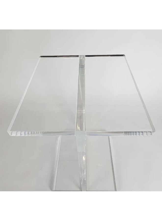 Horoof Home Horoof Home® Premium Clear Acrylic Side Table – Modern Minimalist End Table for Living Room, Bedroom & Office (56×30×30 cm), SL460 - Image 4
