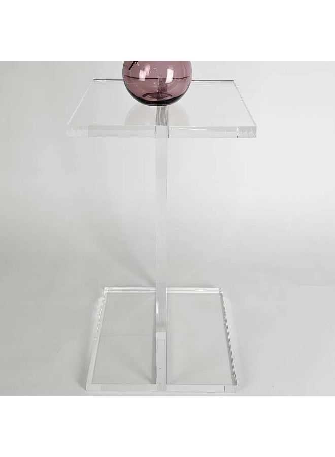 Horoof Home Horoof Home® Premium Clear Acrylic Side Table – Modern Minimalist End Table for Living Room, Bedroom & Office (56×30×30 cm), SL460 - Image 5