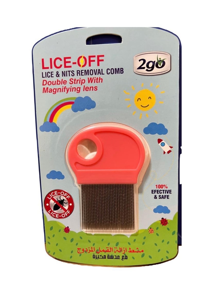 2 جو مشط يدوي من الفولاذ المقاوم للصدأ لإزالة القمل والصيبان.