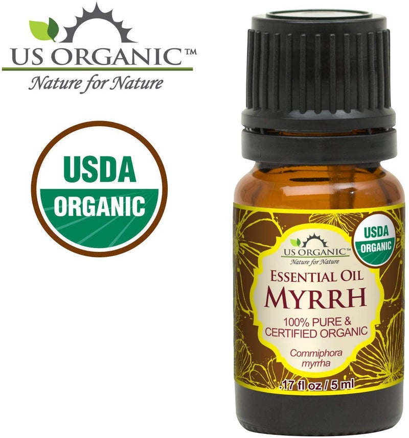 US Organic 100% Genuine Myrrh Essential Oil - Sourced from The Horn of Africa, USDA Certified Organic, Extracted by Hydro-Distillation (Myrrh, 5 ml) - Image 1