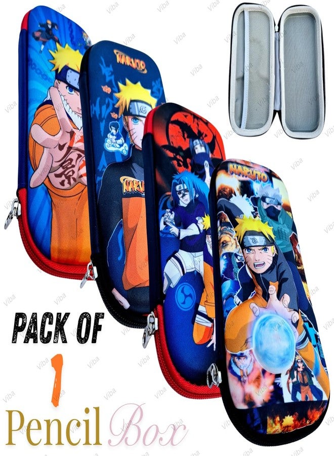 VIBA® Pencil Box Pouch for Boys (Pack of 1), Birthday Return Gifts, Gift Ideas for Kids, Stylish Premium Hardtop Stationery Bag for School Students (NRT) - Image 2