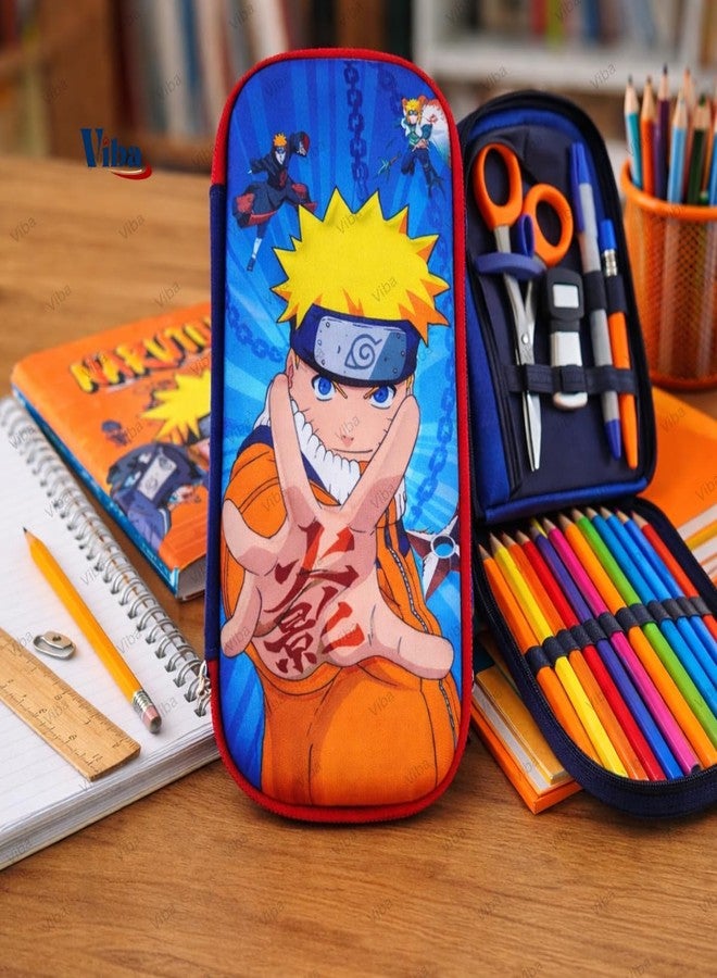 VIBA® Pencil Box Pouch for Boys (Pack of 1), Birthday Return Gifts, Gift Ideas for Kids, Stylish Premium Hardtop Stationery Bag for School Students (NRT) - Image 5