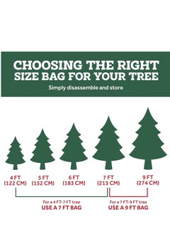 SINCHER SINCHER Large Organiser for 9ft Artificial Tree Portable Tote Bug and Dust Proof Storage Bag (65 "x15 "x30")  - Image 4