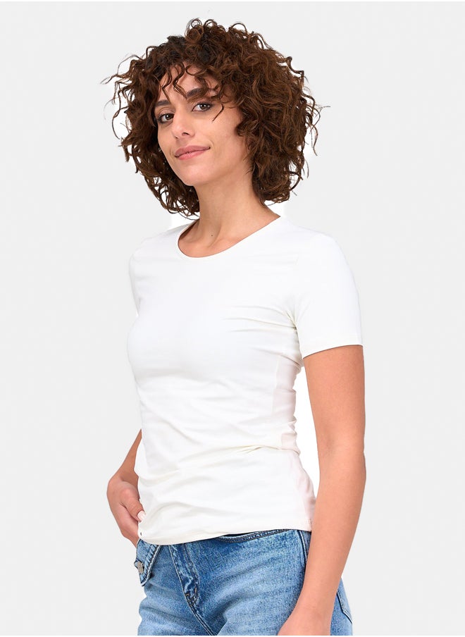 Clue Timeless Tencel Crew Neck Top  - Image 1