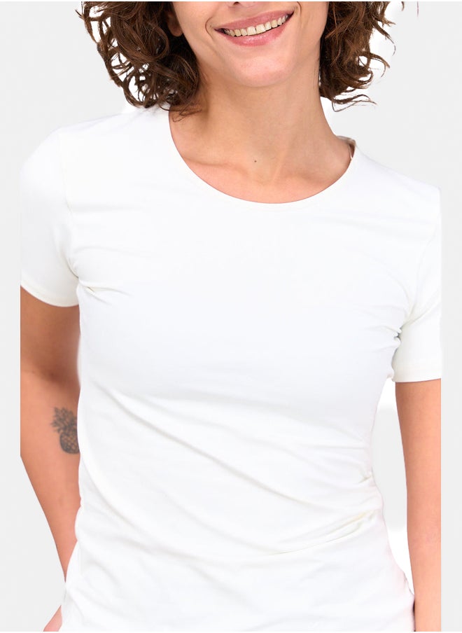 Clue Timeless Tencel Crew Neck Top  - Image 3