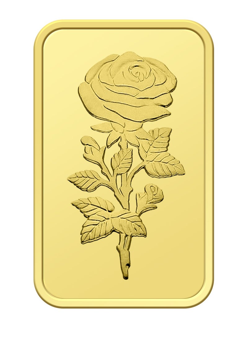 FK Jewellers - Fine Gold 1 Tola Pure 999.9 Bar 24KT Dubai with Flower Design - 1 Tola - Image 1