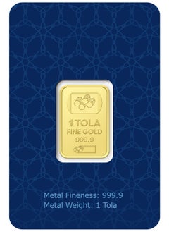 FK Jewellers Fine Gold 1 Tola Pure 999.9 Bar 24KT Dubai with Flower Design - 1 Tola  - Image 3