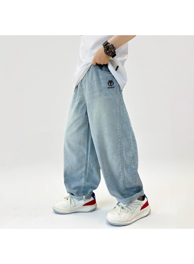 Bumblebee Boys' Pants Summer 2025 New Collection, Big Kids' Jeans Fashion Casual Pants, Children's Tencel Mosquito-repellent Trousers - Image 2