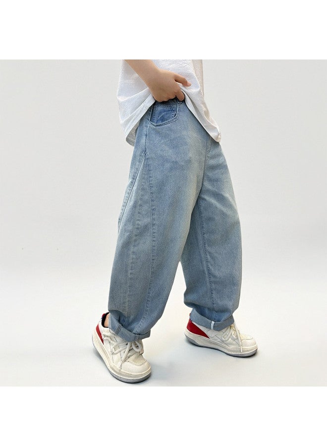 Bumblebee Boys' Pants Summer 2025 New Collection, Big Kids' Jeans Fashion Casual Pants, Children's Tencel Mosquito-repellent Trousers - Image 5