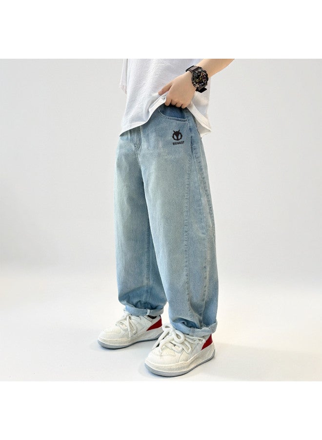 Bumblebee Boys' Pants Summer 2025 New Collection, Big Kids' Jeans Fashion Casual Pants, Children's Tencel Mosquito-repellent Trousers - Image 4