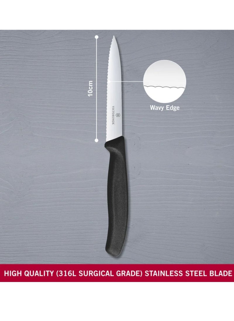 Victorinox - Victorinox 6.7733 Swiss Classic Paring 4" Serrated Blade Black - Image 1