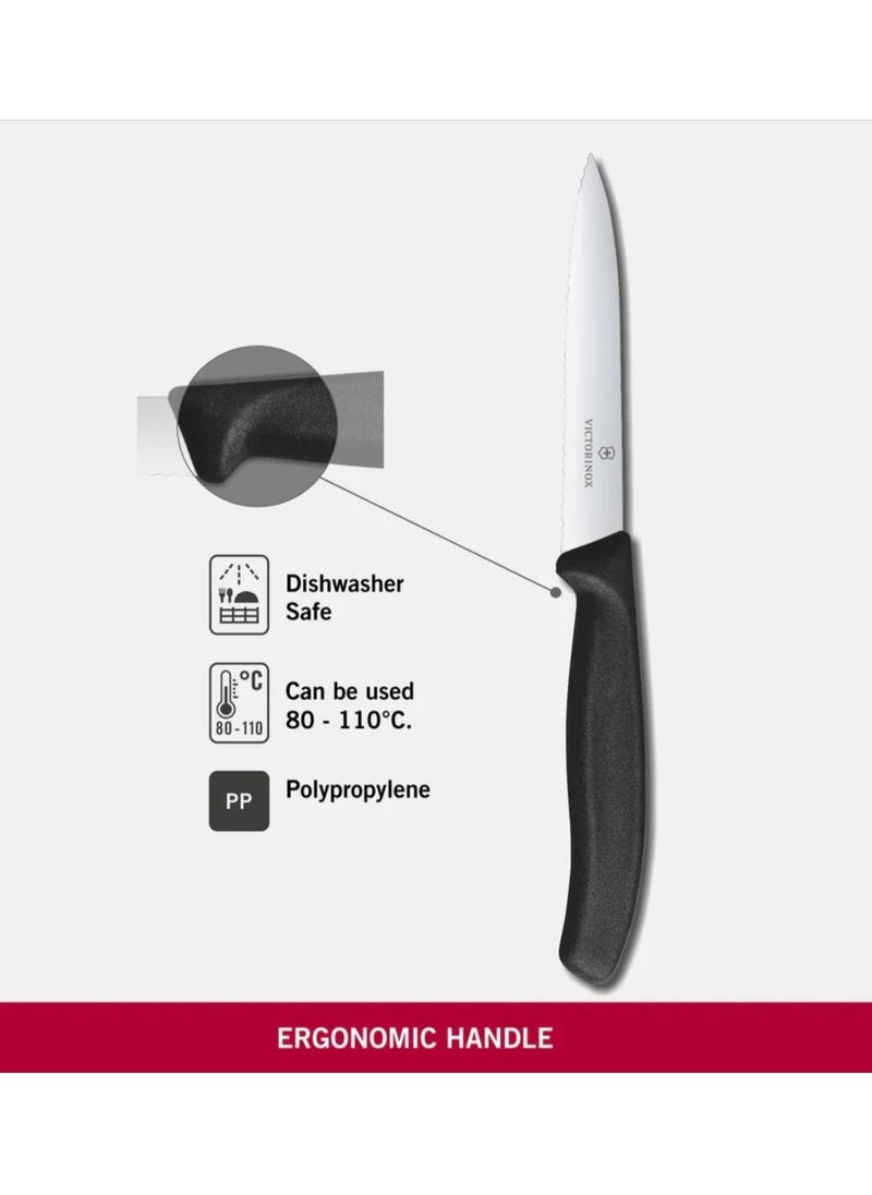 Victorinox - Victorinox 6.7733 Swiss Classic Paring 4" Serrated Blade Black - Image 1