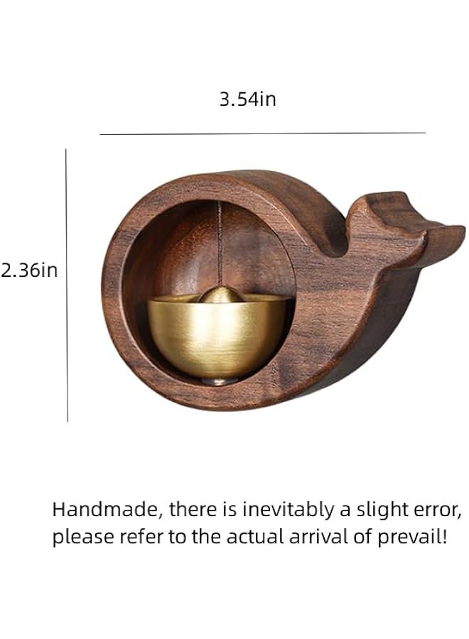 Shopkeepers Bell for Door Opening,er Chimes When Opens Chime Bells Box Woody Being Wood Style Brass Magnetic and Double Sided Tape Doorbell Ring,Home Garden Windchime Housewarming (E)  - Image 5