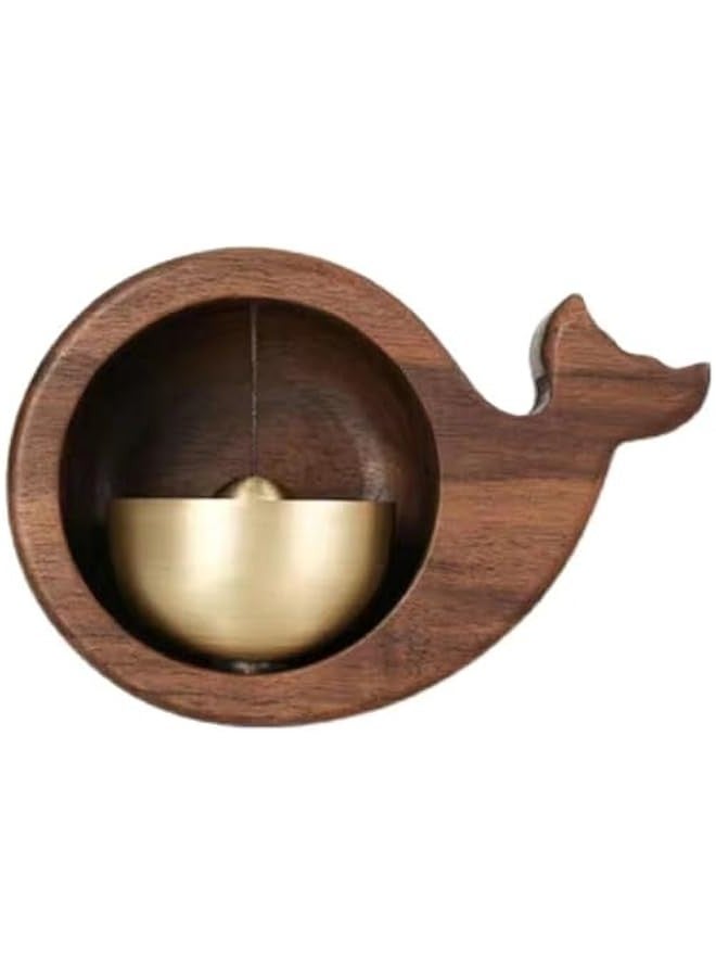 Shopkeepers Bell for Door Opening,er Chimes When Opens Chime Bells Box Woody Being Wood Style Brass Magnetic and Double Sided Tape Doorbell Ring,Home Garden Windchime Housewarming (E)  - Image 1