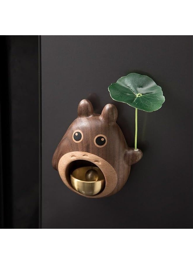 Shopkeepers Bell for Door Opening,er Chimes When Opens Chime Bells Box Woody Being Wood Style Brass Magnetic and Double Sided Tape Doorbell Ring,Home Garden Windchime Housewarming (E)  - Image 4