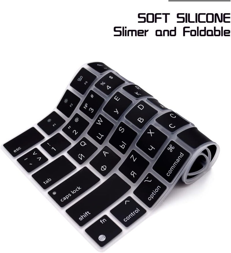 HRH Russian Language Silicone Keyboard Cover Skin for MacBook 2026 Neo 13"(A18) & Air13.6 15"(M5-M2) & Pro14 16"(M5-M1) A3404 A3448 A3449 Dust Proof Protection Accessories - Image 5