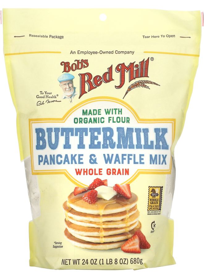Bob's Red Mill Buttermilk Pancake & Waffle Mix Whole Grain 24 oz (680 g)