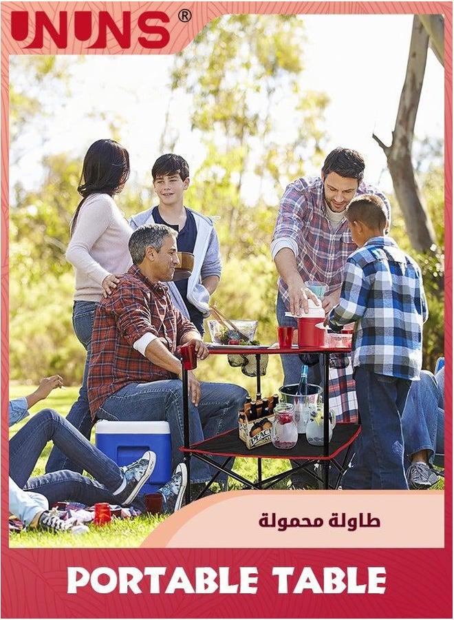 UNUNS Portable Camping Table,Outdoor Beach Tables For Sand Foldable Picnic Table With 4 Cup Holders And Carry Bag,Lightweight Waterproof Canvas Outside,Fishing,Hiking,Tailgating - Image 5