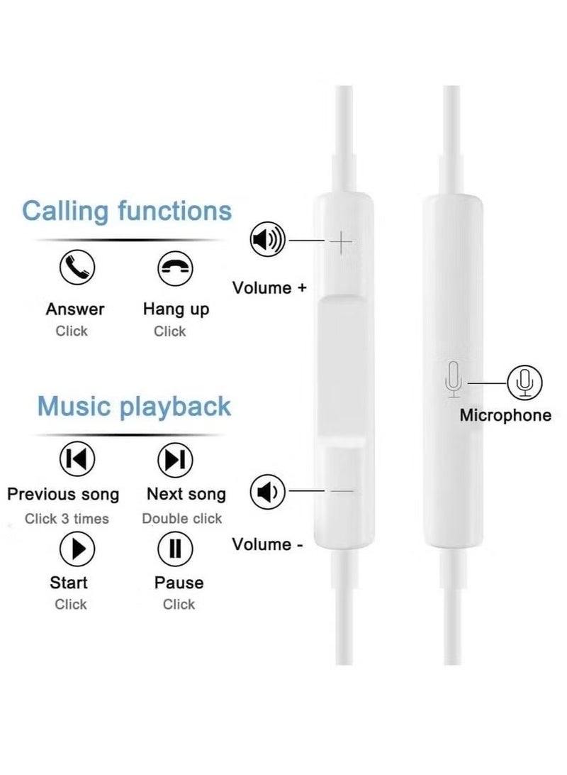 Gravity USB-C Wired Headphones Type C Earphones for iPhone 15 PRO Max, iPod with Microphone & Noise Cancelling in-Ear Headset - Image 3