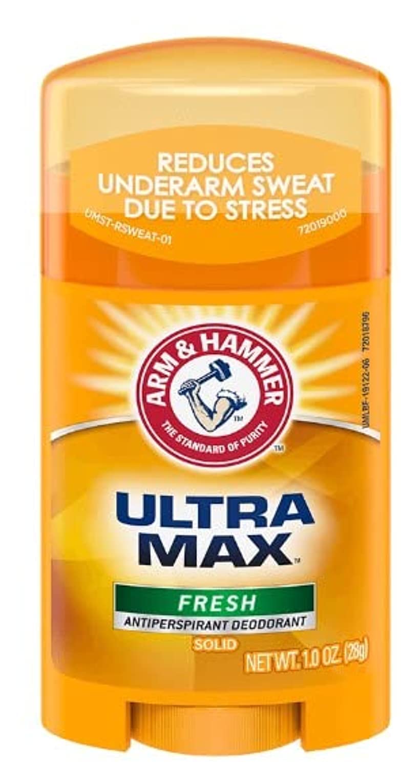 Arm & Hammer Arm  Hammer Ultra Max Invisible Solid Antiperspirant Deodorant Fresh 1 Ounce Travel Size Pack of 10