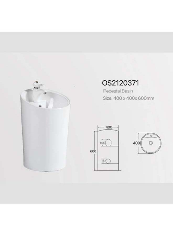 Orient Standard - Ceramic Children'S Wash Basin, Barrel, Os2120371, Size 60*40*40, White - Image 1