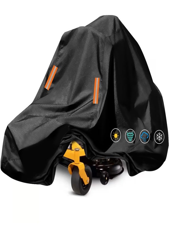 ClawsCover Zero-Turn Mower Cover Waterproof Outdoors,Tearproof 210D Oxford Cloth Fit for Lawn Riding Mower/Tractor,Up to 54”,Against UV,Dust, Dirt,Wind for All Season Using,Black-Basics - Image 1