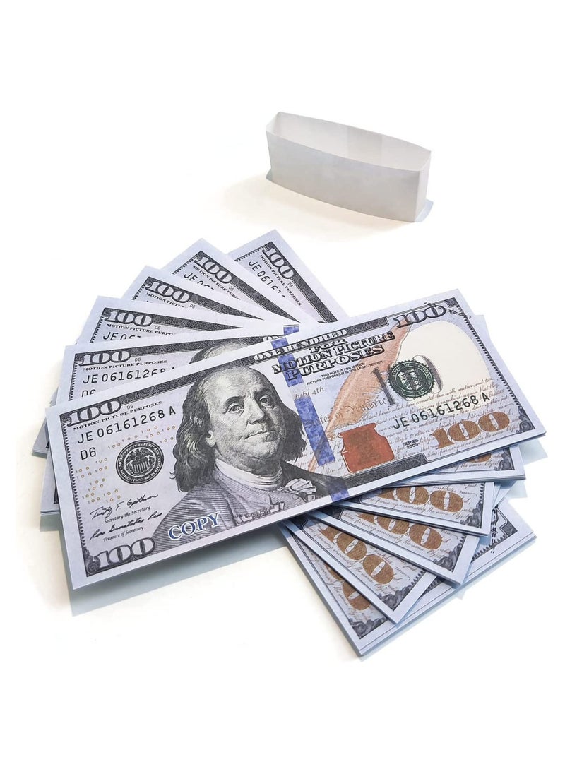 MissTiara - 200 Pieces Prop Money Full Print 2 Sided Motion Picture Money Face Money Dollar Bills Realistic Money Stacks,Copy Money Play Money That Looks Real for Movie, TV, Videos - Image 1