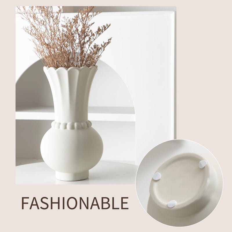 Tenforie Boho Vase  Large Ceramic Vase For Pampas Grass  Dried Flower Vase  Modern Pottery Vase  Decorative Terracotta Flower Vase  Clay Vase  Centerpieces For Dining Table - Image 4