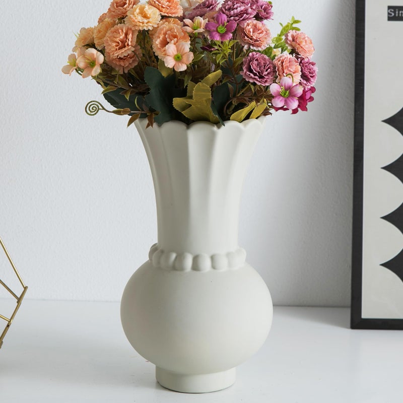 Tenforie Boho Vase  Large Ceramic Vase For Pampas Grass  Dried Flower Vase  Modern Pottery Vase  Decorative Terracotta Flower Vase  Clay Vase  Centerpieces For Dining Table - Image 1