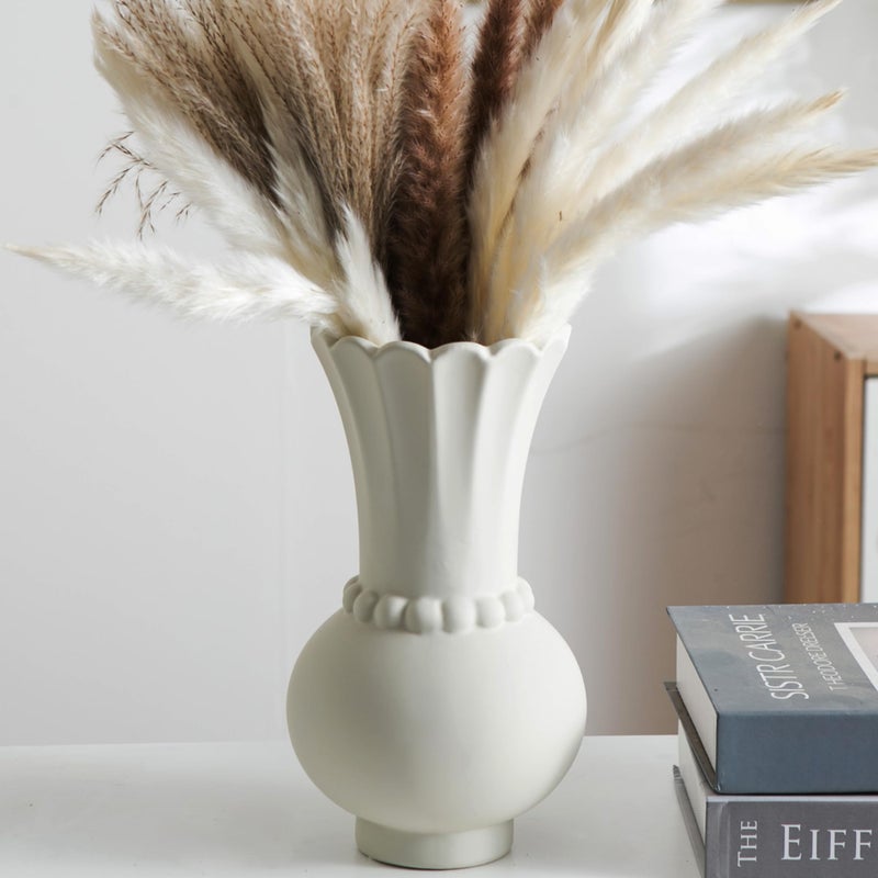 Tenforie Boho Vase  Large Ceramic Vase For Pampas Grass  Dried Flower Vase  Modern Pottery Vase  Decorative Terracotta Flower Vase  Clay Vase  Centerpieces For Dining Table - Image 2