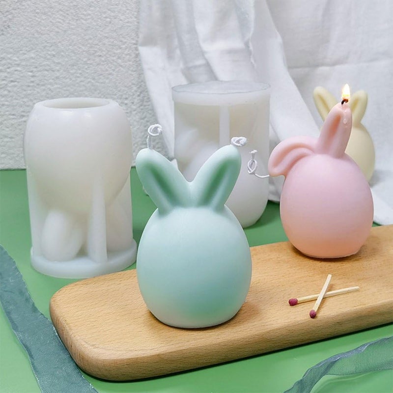 Matin Impex Faceless Rabbit Head Silicone Candle Mold - 3D Bunny Mold for DIY Scented Candle Making, Chocolate, Resin, Soap, Wax, Crafts & Home Decor - Image 3