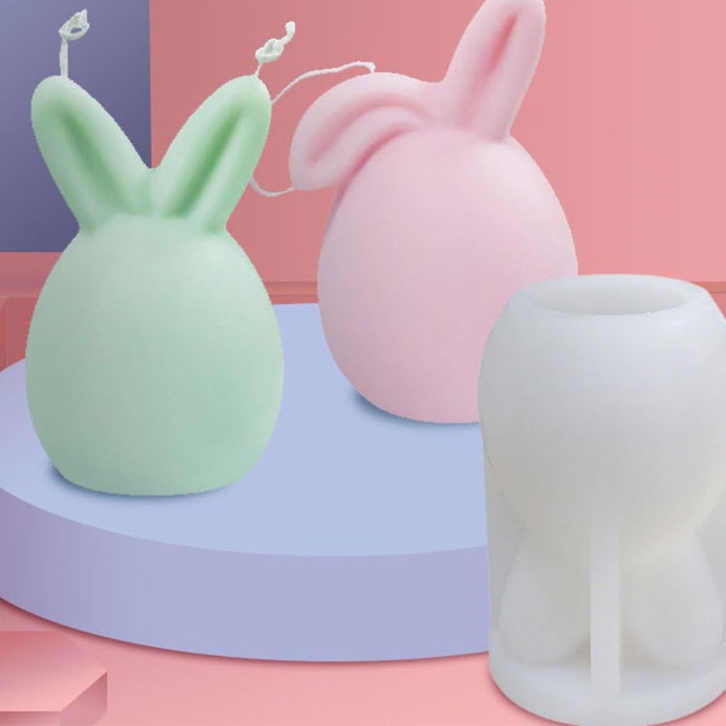 Matin Impex Faceless Rabbit Head Silicone Candle Mold - 3D Bunny Mold for DIY Scented Candle Making, Chocolate, Resin, Soap, Wax, Crafts & Home Decor - Image 2