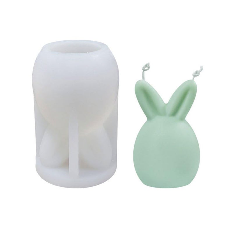 Matin Impex Faceless Rabbit Head Silicone Candle Mold - 3D Bunny Mold for DIY Scented Candle Making, Chocolate, Resin, Soap, Wax, Crafts & Home Decor - Image 1