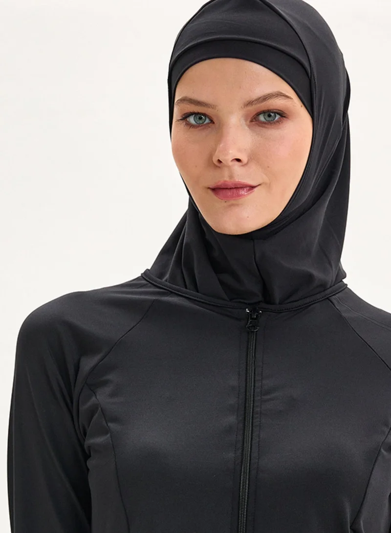 Rivamare Black Noor Burkini 5-Piece Modest Swimwear Set for Women | Best Price UAE