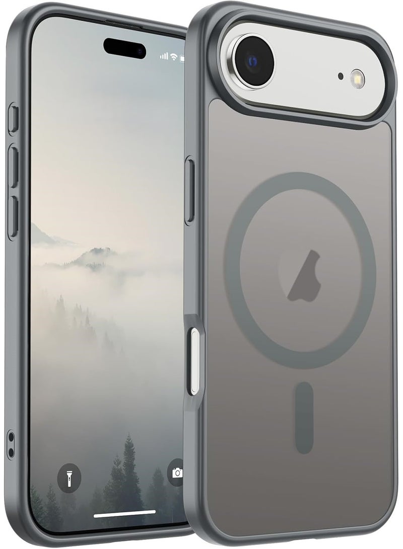 أكاليكس جراب مغناطيسي غير لامع لهاتف آيفون 17 إير، متوافق مع ماج سيف، غطاء فاخر مطلي، جراب حماية للهاتف مقاوم للصدمات مصنوع من مادة TPU الناعمة غير اللامعة | تيتانيوم طبيعي - Image 1