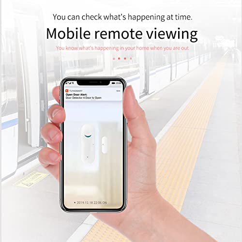SENCKIT WiFi Wireless Door Window Sensor,TUYA Smart Alarm with Free Notification APP Control Home Security Alarm System, Compatible with Alexa, Google Home, Siri (1-Pack) - Image 2