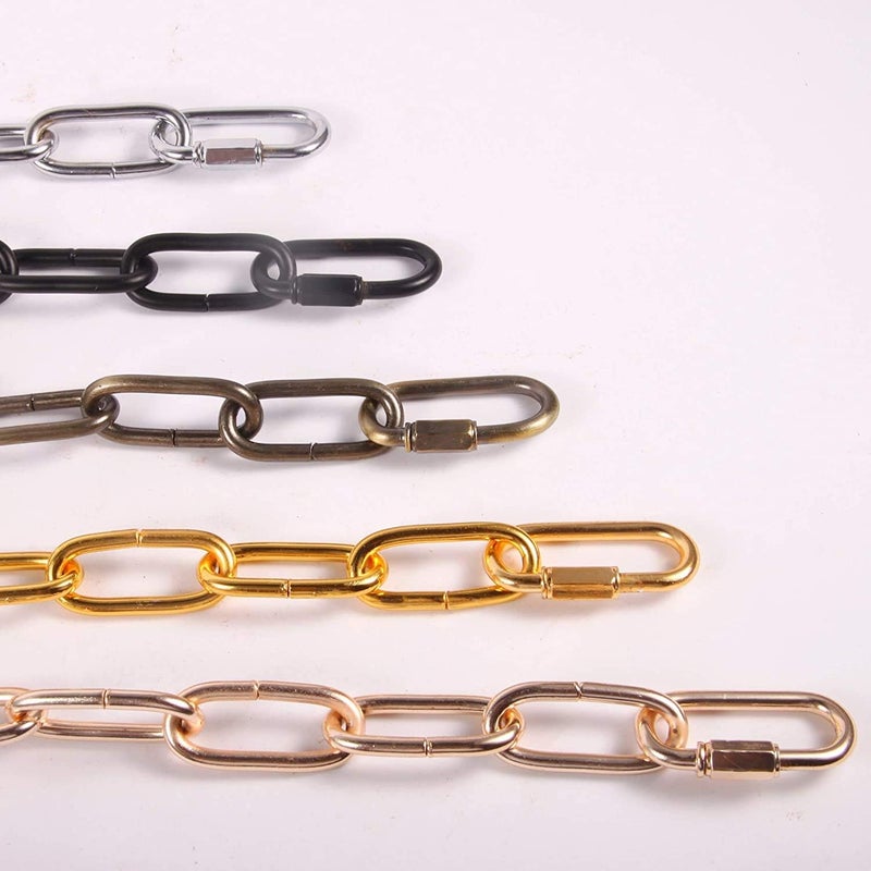 TLLAMP Antique Brass Pendant Chain for Light Fixture, Mirror or Picture Suspension - Multiple Specifications (Rose Gold, 24) - Image 3