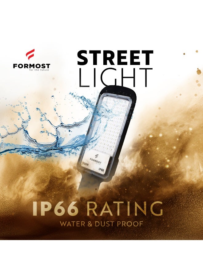 Formost Street Light 30W Cool White | Outdoor LED Street Lamp IP66 Weatherproof High Efficiency Road and Pathway Lighting with 5 Year Replacement Warranty | Made in India | Pack of 1 - Image 2